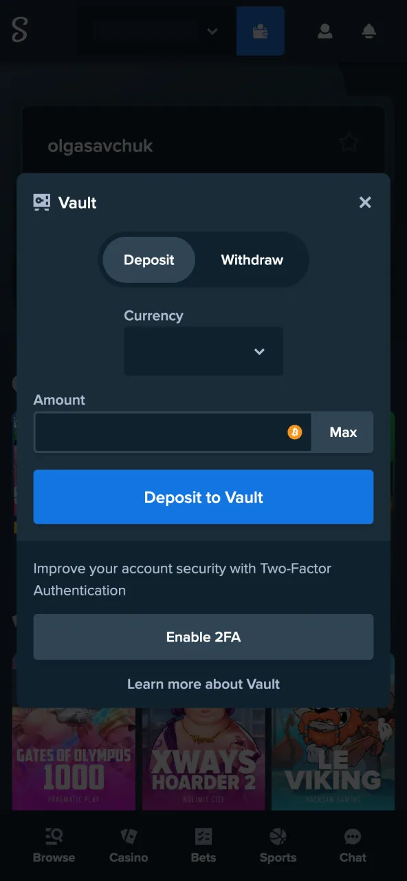 Deposit money to place IPL bets on Stake.