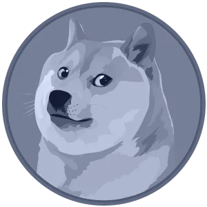 Dogecoin logo.