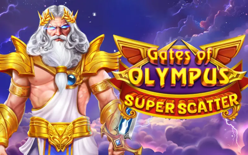 Stake presents Gates of Olympus Super Scatter with energetic Olympus symbols.
