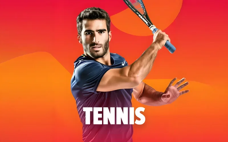 Stake presents tennis with quick exchanges and focused players.